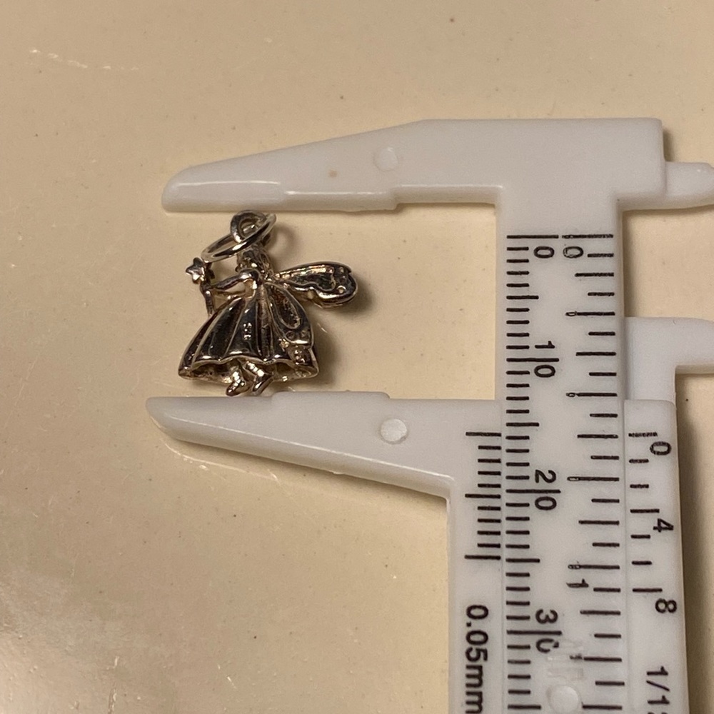💛 Vintage Beautiful 925 sterling silver stamped fairy pendant. - Picture 4 of 4